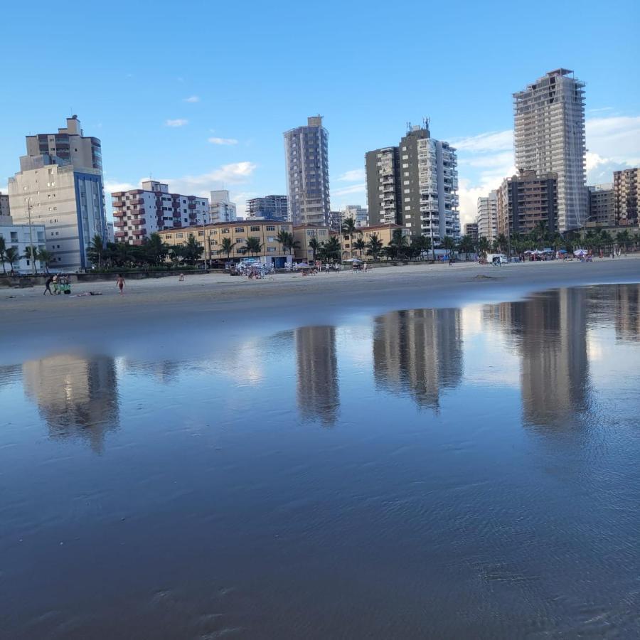 Kitnet Frente Pro Mar Em Vila Caicara, Portaria 24 Hs E Wifi Praia Grande  Ngoại thất bức ảnh