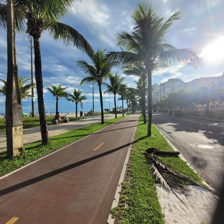 Kitnet Frente Pro Mar Em Vila Caicara, Portaria 24 Hs E Wifi Praia Grande  Ngoại thất bức ảnh