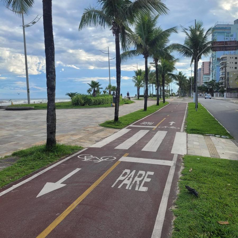 Kitnet Frente Pro Mar Em Vila Caicara, Portaria 24 Hs E Wifi Praia Grande  Ngoại thất bức ảnh
