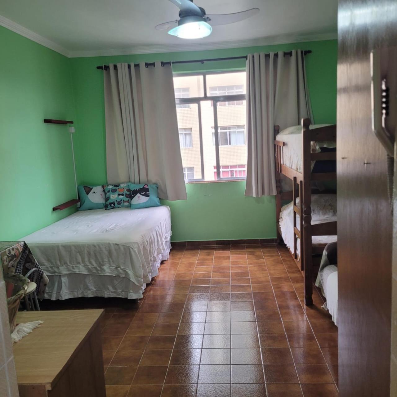 Kitnet Frente Pro Mar Em Vila Caicara, Portaria 24 Hs E Wifi Praia Grande  Ngoại thất bức ảnh