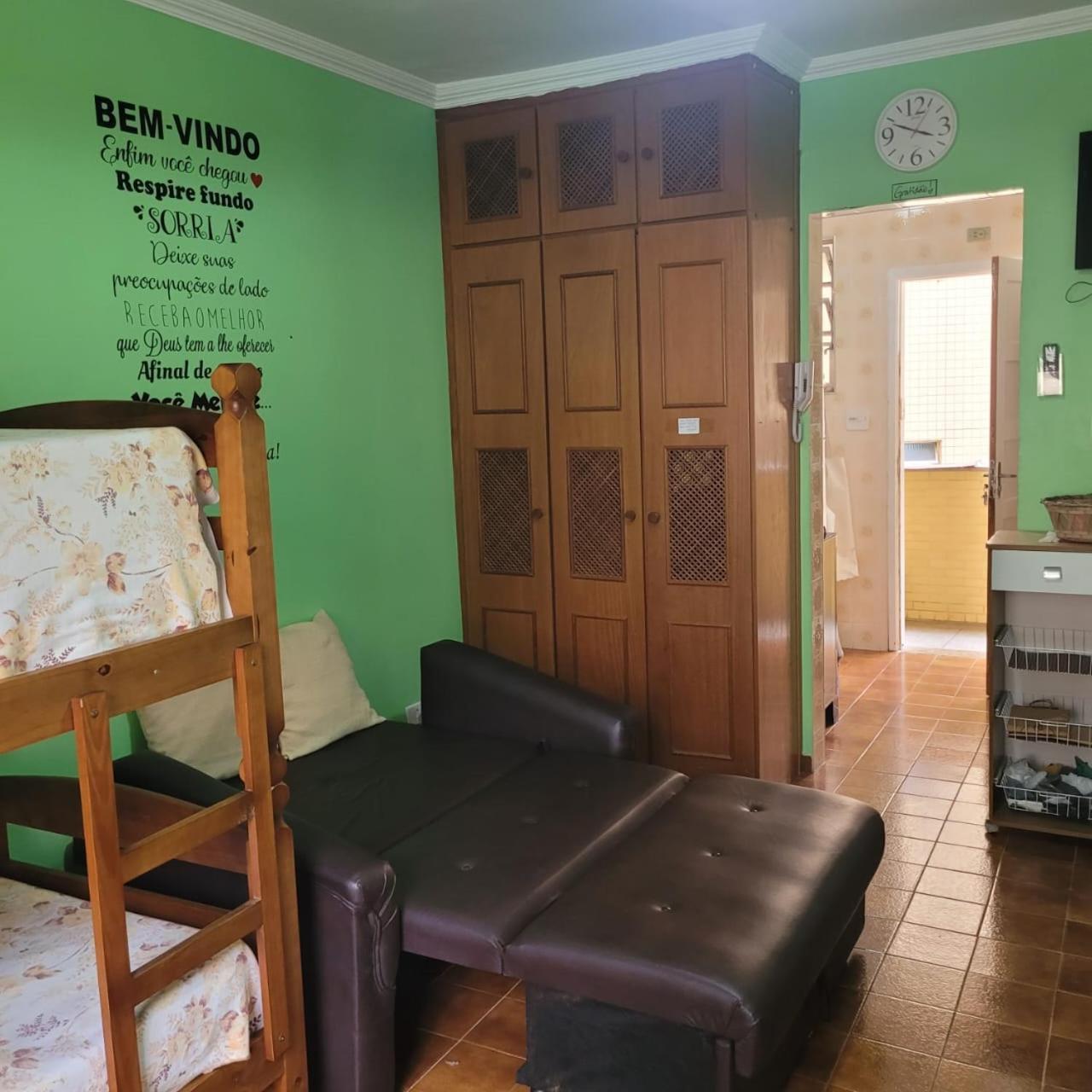 Kitnet Frente Pro Mar Em Vila Caicara, Portaria 24 Hs E Wifi Praia Grande  Ngoại thất bức ảnh